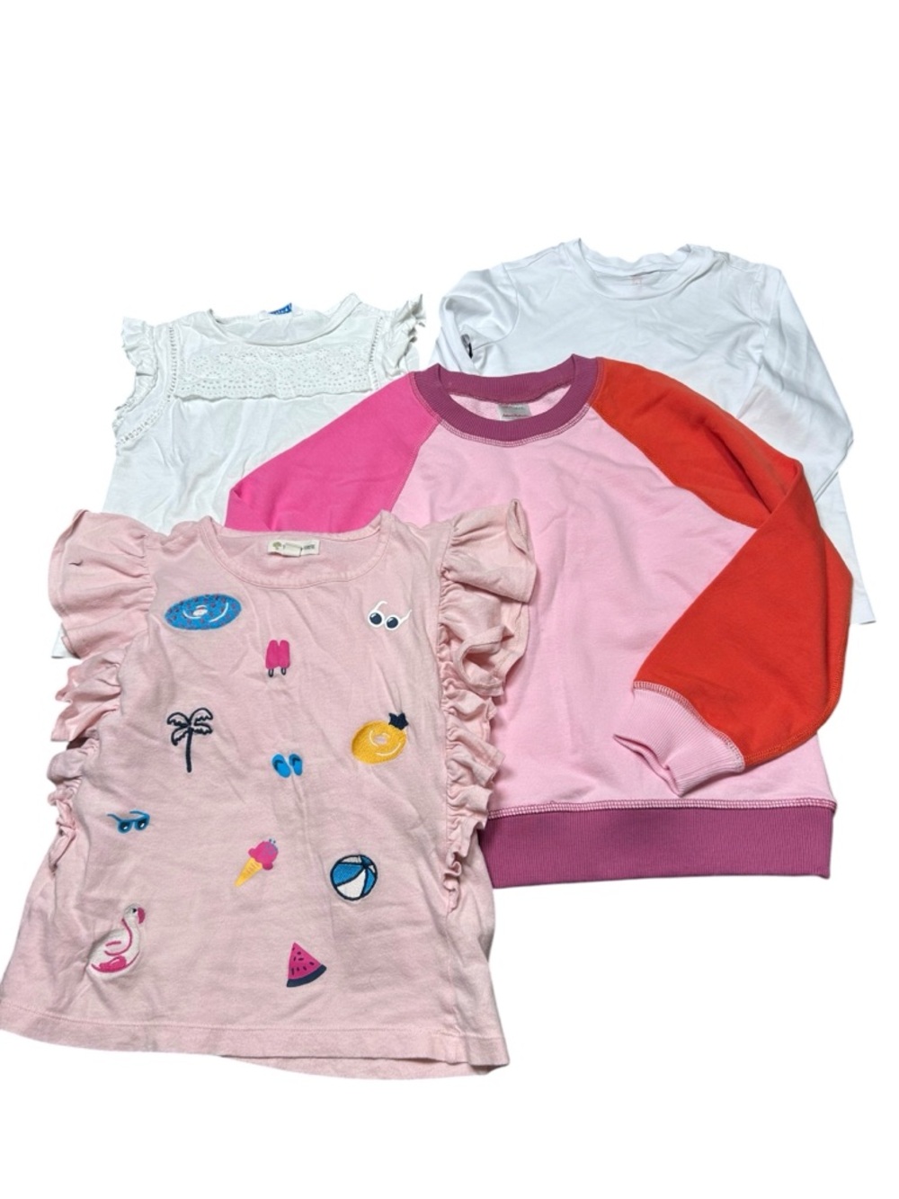 Girls lot pink white preppy shirt bundle size 6 classic prep Hanna Tucker Tate